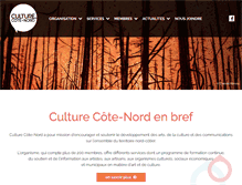 Tablet Screenshot of culturecotenord.com